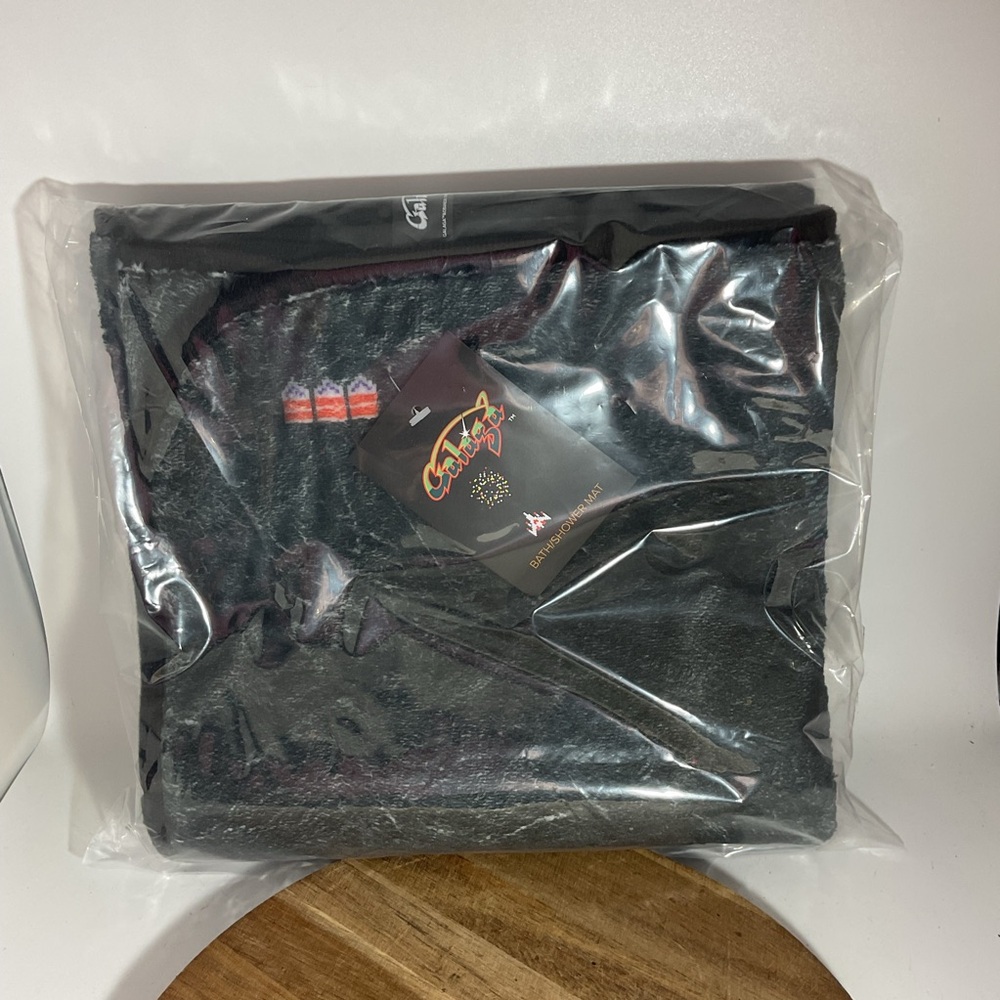 Loot Crate Galaga Black Bath Mat NWT